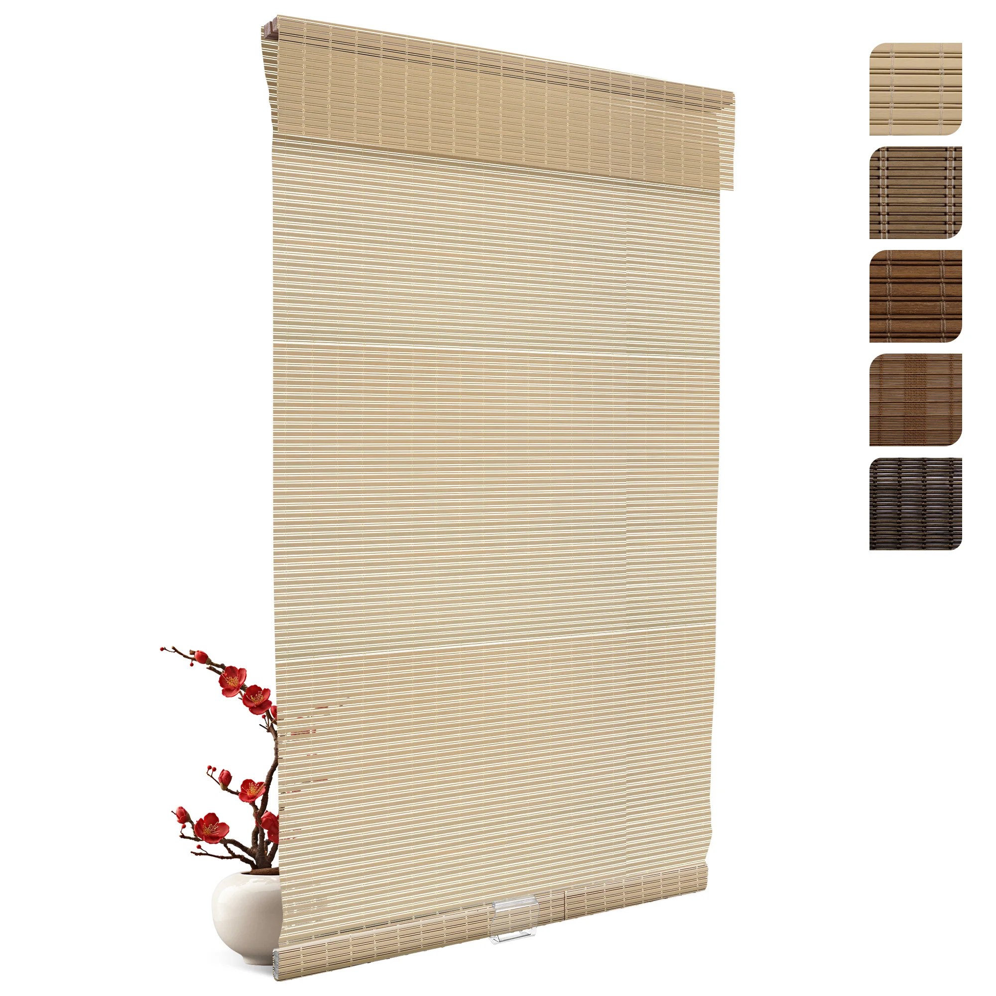 Natural Hot Sale Cheap Bamboo Shades Eco-Friendly Folding Manual Bamboo Roll up Blinds for Livingrooms