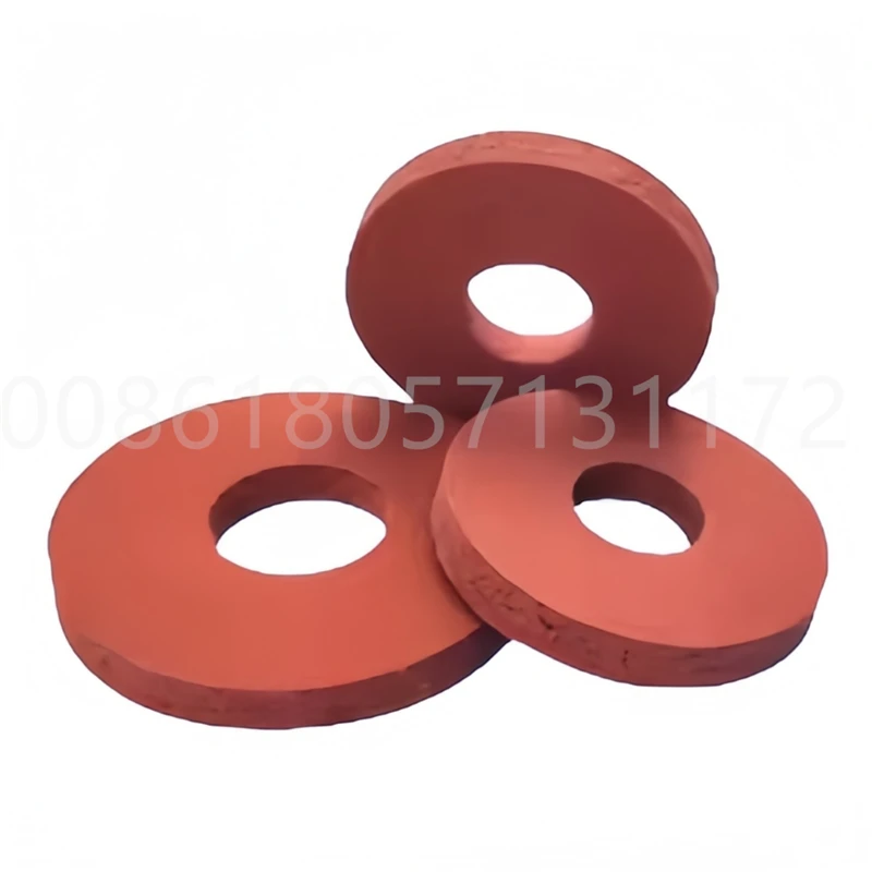 Custom Silicone Foam Gaskets Washers Rubber Fastener Sealing Spacer Cushion Pad Heat Resist ID 18mm to ID 159mm  Red