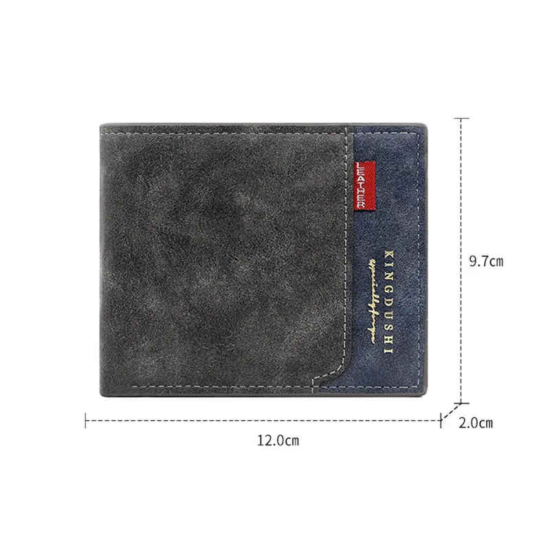 New Men Short Wallets Zipper Coin Pocket Card Holder Simple Male Purse High Quality Photo Holder Small Men's Money Clips