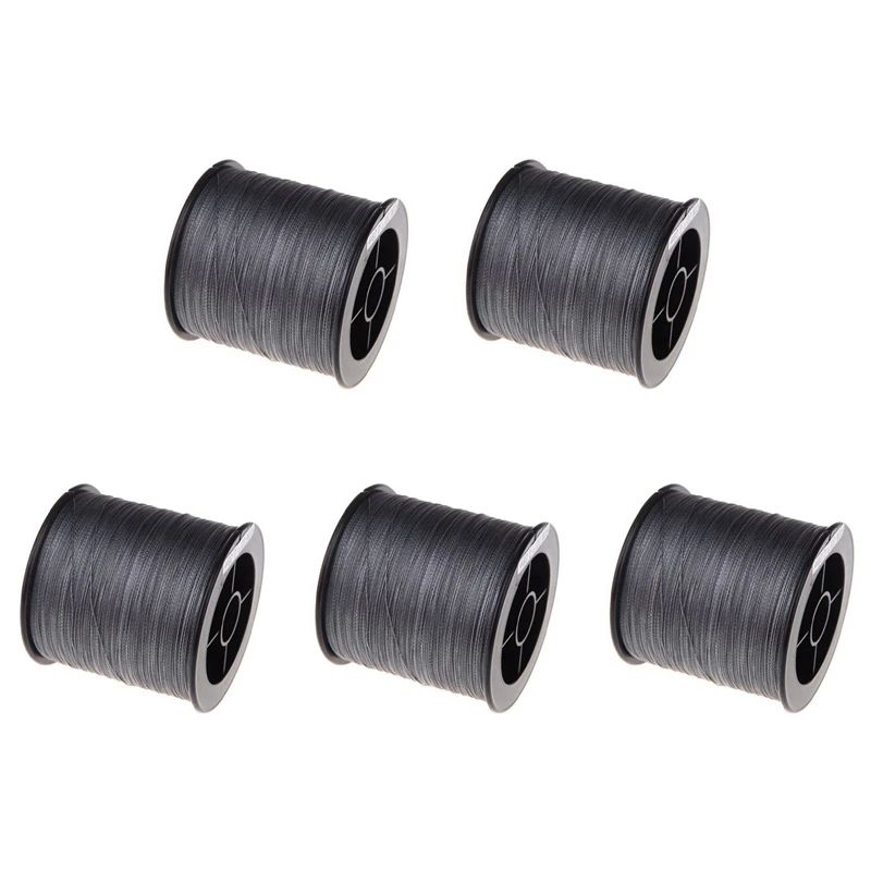 

5X 500 M 30 LB 0.26Mm Fishing Line Strength PE Braided 4 Strands Gray