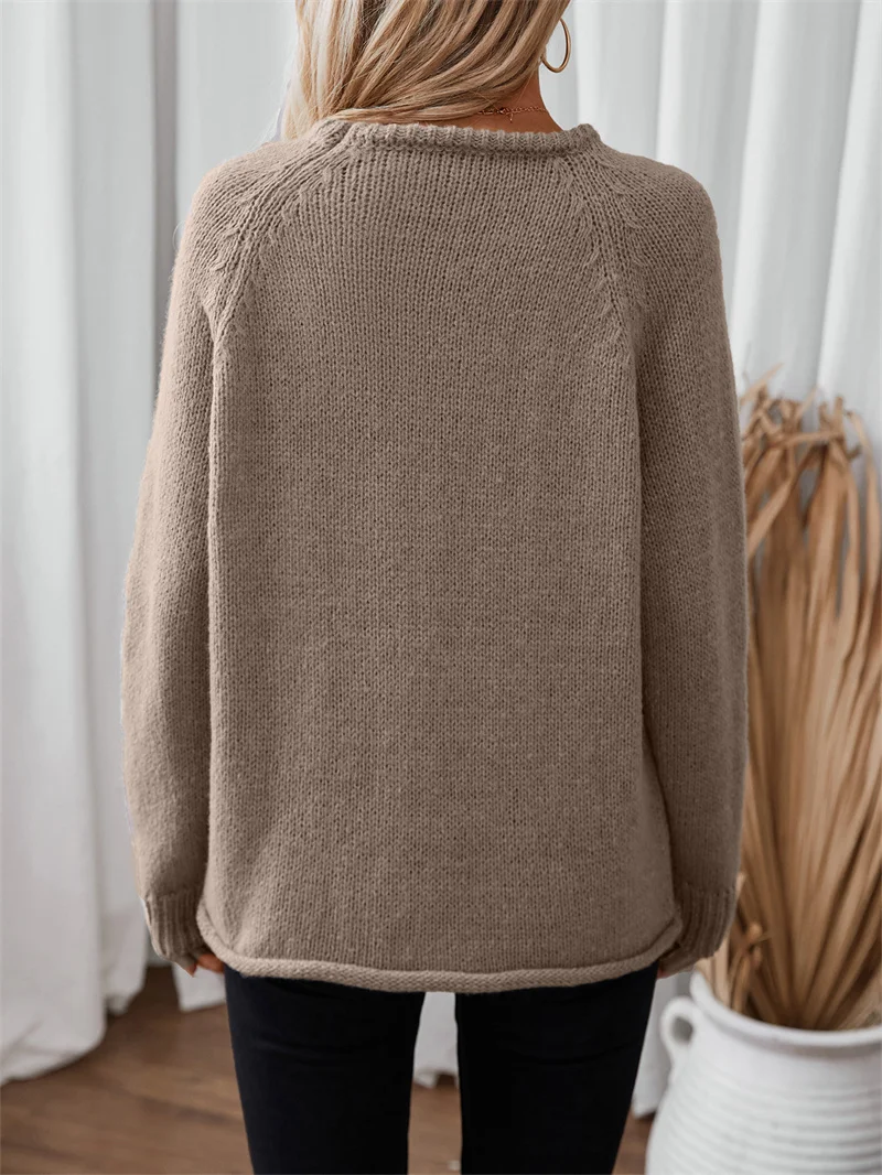 Casual  Women Fall Crewneck Pullover Sweaters 2024 Loose Winter Long Sleeve Knit Jumper Tops Knit Jumper Tops