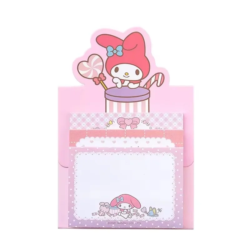 Imagem -05 - Bonito Sanrio Olá Kitty Kuromi Almofadas de Memorando Deixar um Mensagem Pastável Nota Papel Material Escolar Papelaria Atacado 1030 Peças