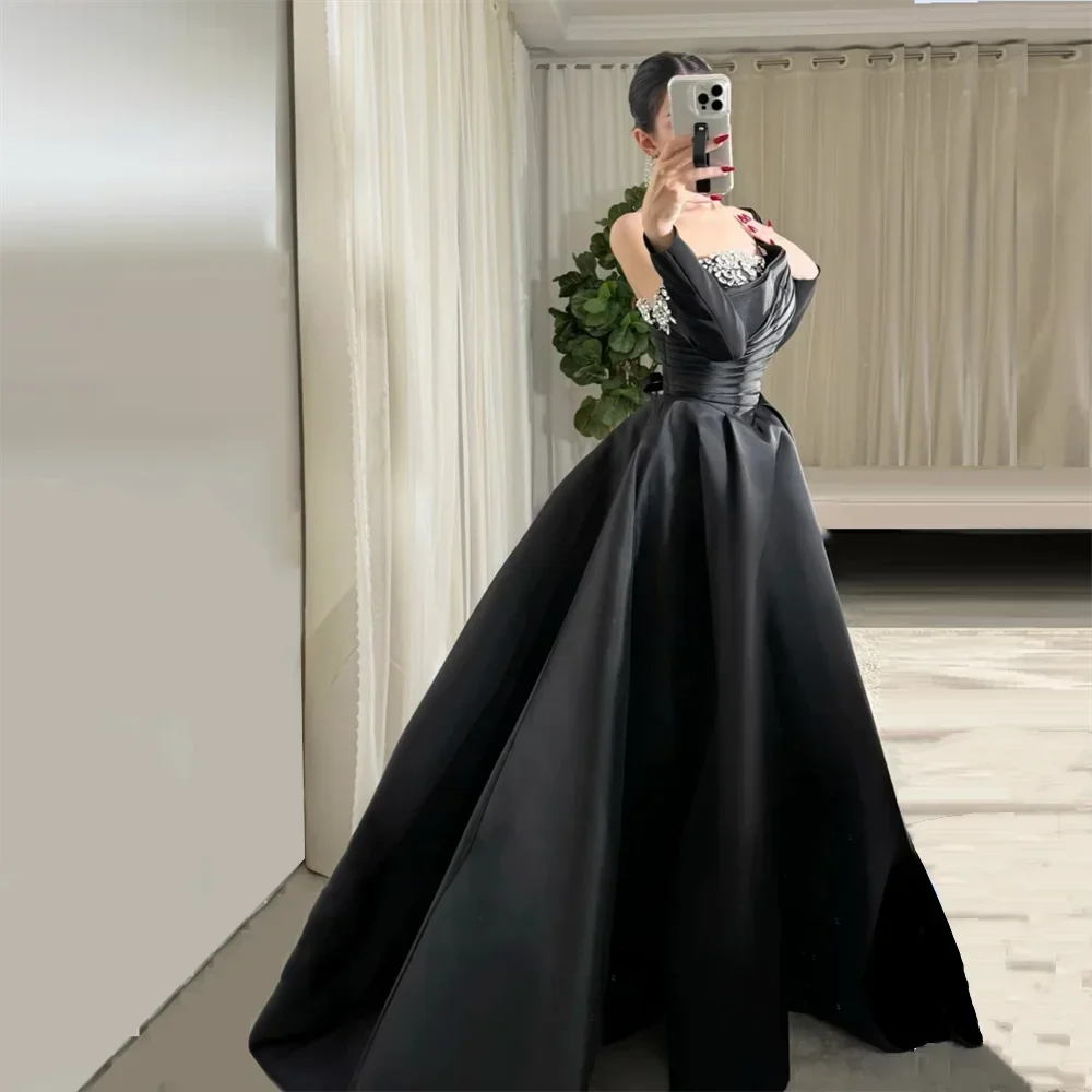 

Evening Gown Saudi Arabia Prom Dearin One-shoulder A-line Floor Length Skirts Draped Bespoke Occasion Dresses Formal Dress