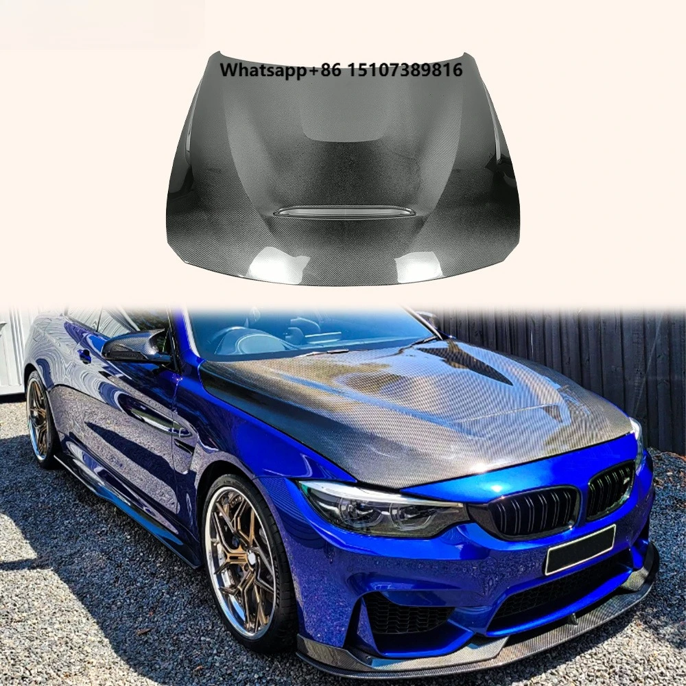For F80 & F82 M3 M4 2014-18 GTS Style Vented Carbon Front Bumper Hood