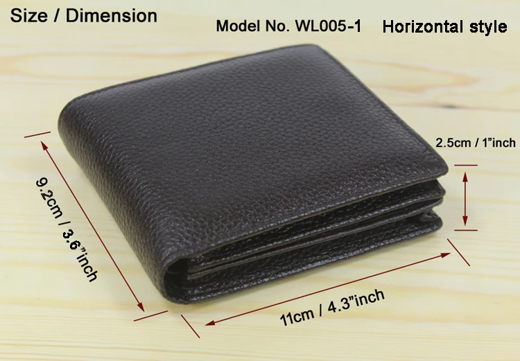 Fashion Cowhide Genuine Leather Men Wallet Short Bifold Wallets Male Purse Money Clips Money Bag Large Capacity Horizontal Black