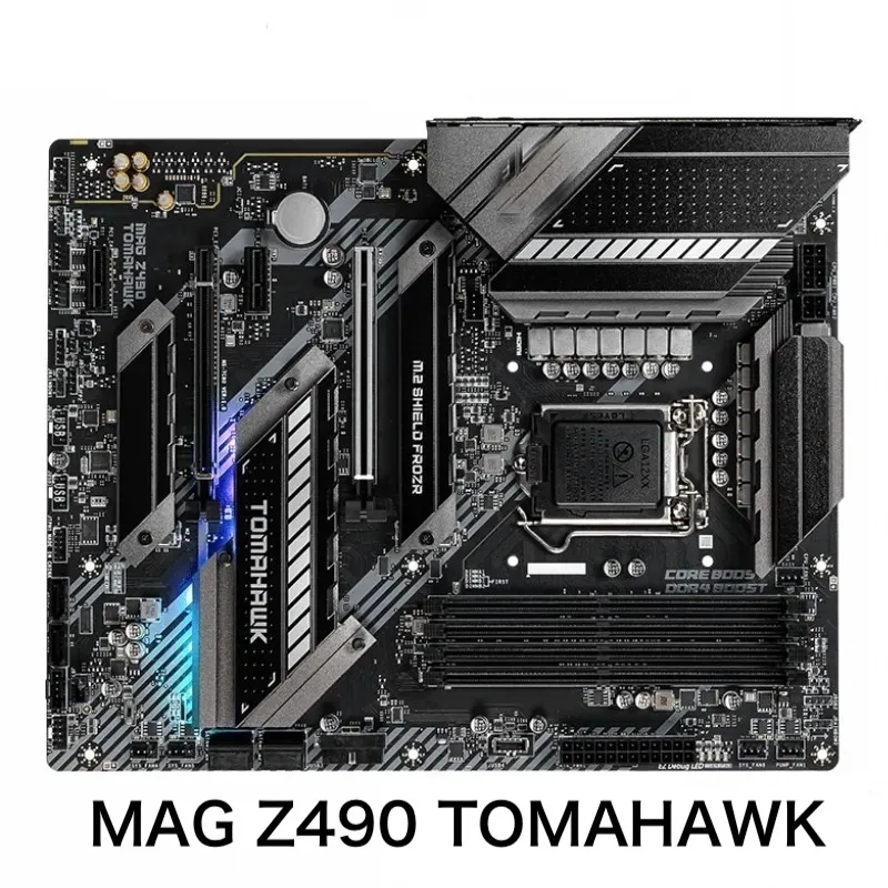 For MSI MAG Z490 TOMAHAWK Desktop Motherboard 128GB LGA 1200 DDR4 ATX Mainboard 100% Tested OK Fully Work Free Shipping