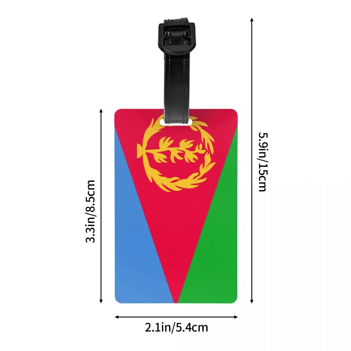 Eritrea Flag Luggage Tags for Suitcases Cute Baggage Tags Privacy Cover Name ID Card