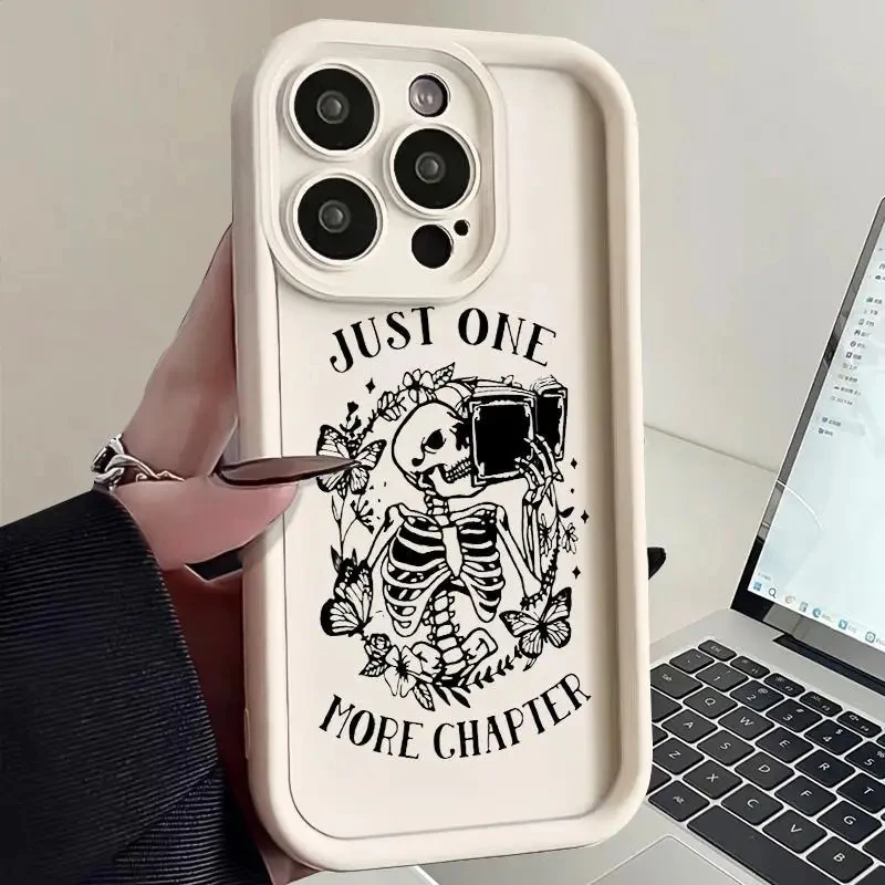 

Skeleton & Butterfly Pattern Phone Case with Lens Protector Cover for IPhone 16E Pro Max 15 Pro 14Plus 13 12 11 X/XS Phone Cases