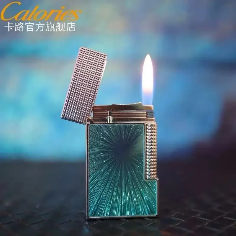

Калории, яркая надувная зажигалка Starlight, хрустящая яркая звуковая газовая металлическая зажигалка с открытым пламенем, мужской элитный подарок