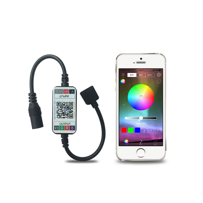 RGB LED Strip Light Smart Phone Controller Wireless APP Bluetooth 4.0 Control USB/DC Connector For 4 Pin 5050 RGB Strip