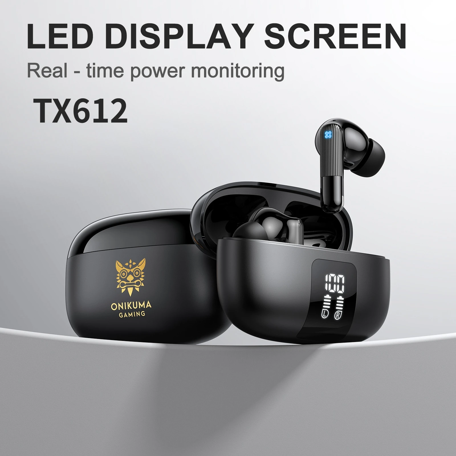 ONIKUMA TX612 Bluetooth Earphones Dual-mode Wireless Cool RGB Gaming Headphones Low Latency Headsets for PC Laptops 2025 New