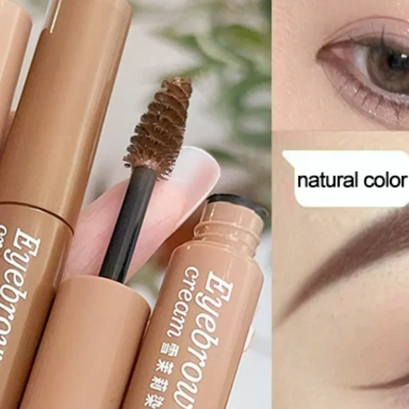 3가지 색상 눈썹 틴트 방수 오래 지속되는 액체 강화제 염료 눈썹 젤 크림 브라운 내추럴 마스카라 틴트 메이크업 화장품