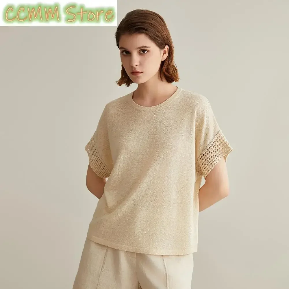 

Роскошная брендовая женская одежда, летние женские вязаные пуловеры больших размеров, льняные свитера для женщин