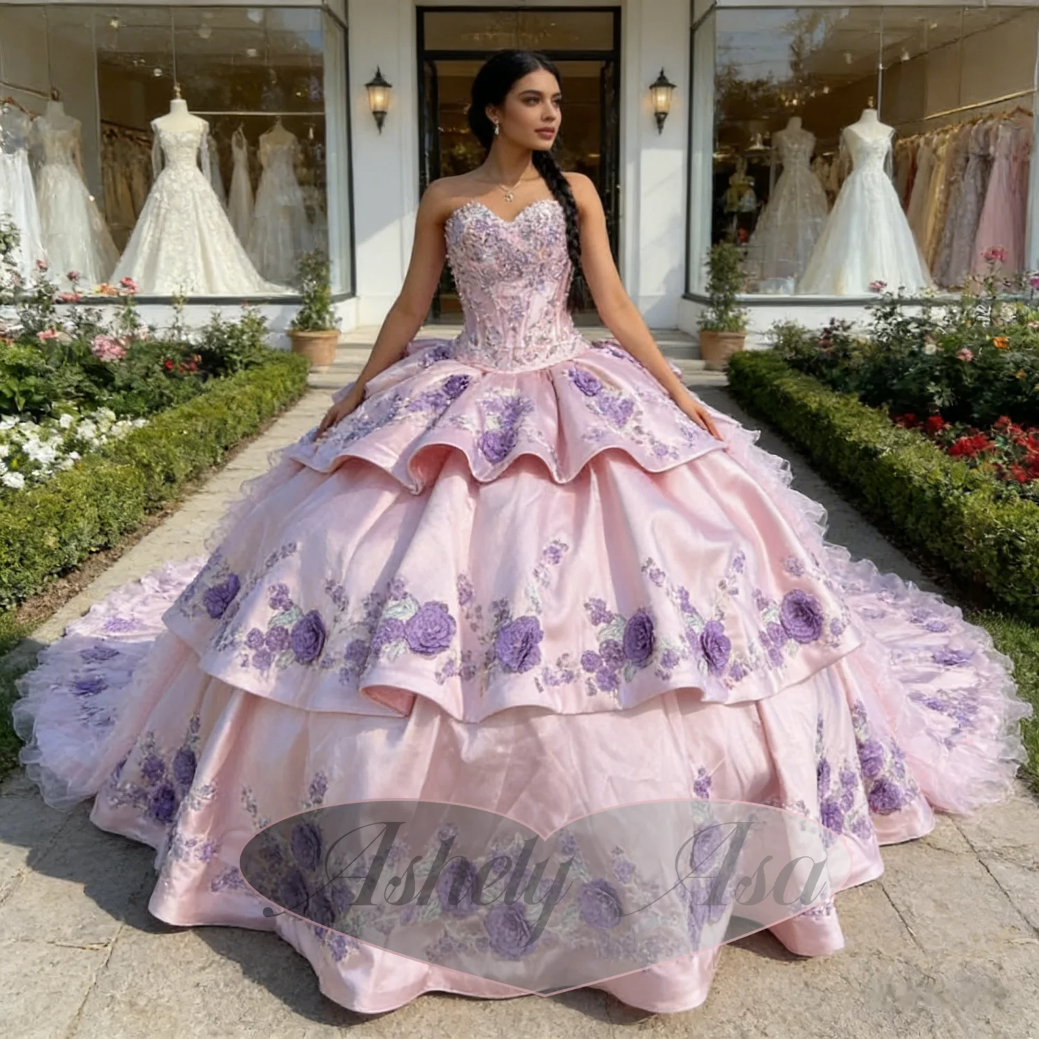 

Customized Mexican Quinceanera Dress Ruffle vestidos de fiesta de 15 quinceañera Prom Dress Bow Girls Birthday Party Gown 14 16