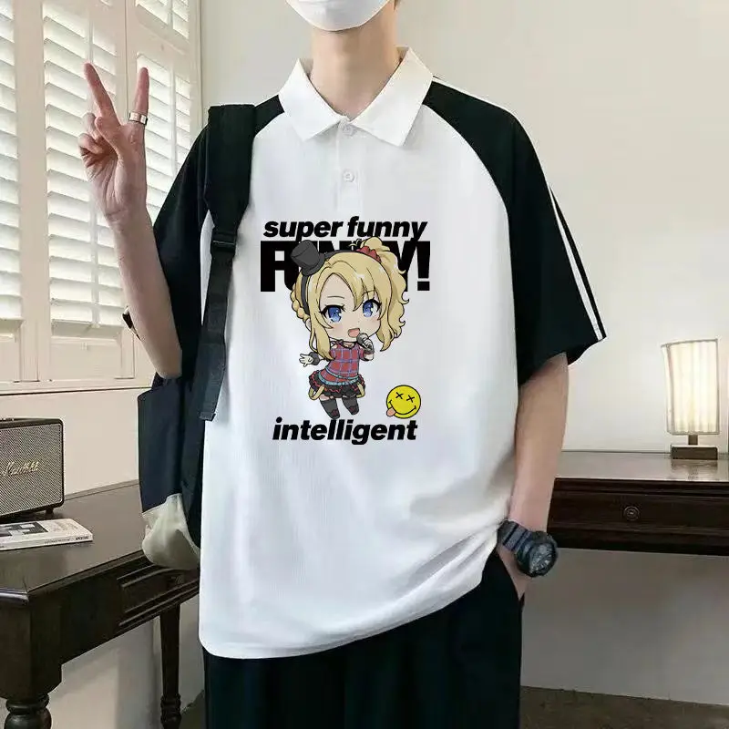 Youthful Pig Head Boy Won't Dream Of Bunny Girl Sakurajima Senpai Turn-Down Collar T-Shirt Anime Unisex Polo Shirt