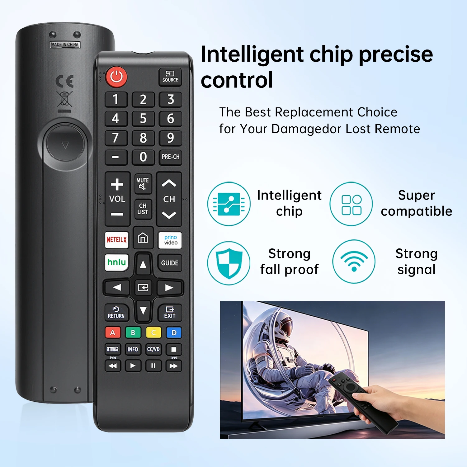 Replacement BN59-01315A BN59-01315J Remote Control Compatible with Samsung 4K Crystal UHD 6/7/8/9/TU-7000 Series Smart TV(01315E