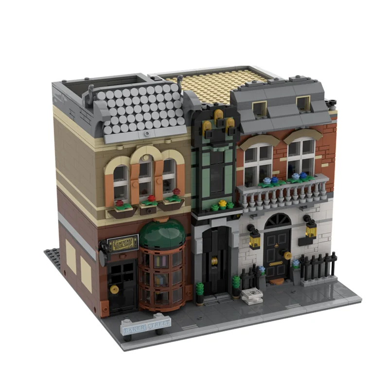 모크 빌딩 블록 모듈러 베이커 스트리트 뷰 모델 테크놀로지 브릭 유명 장면 영화 DIY 조립 건축 선물 장난감