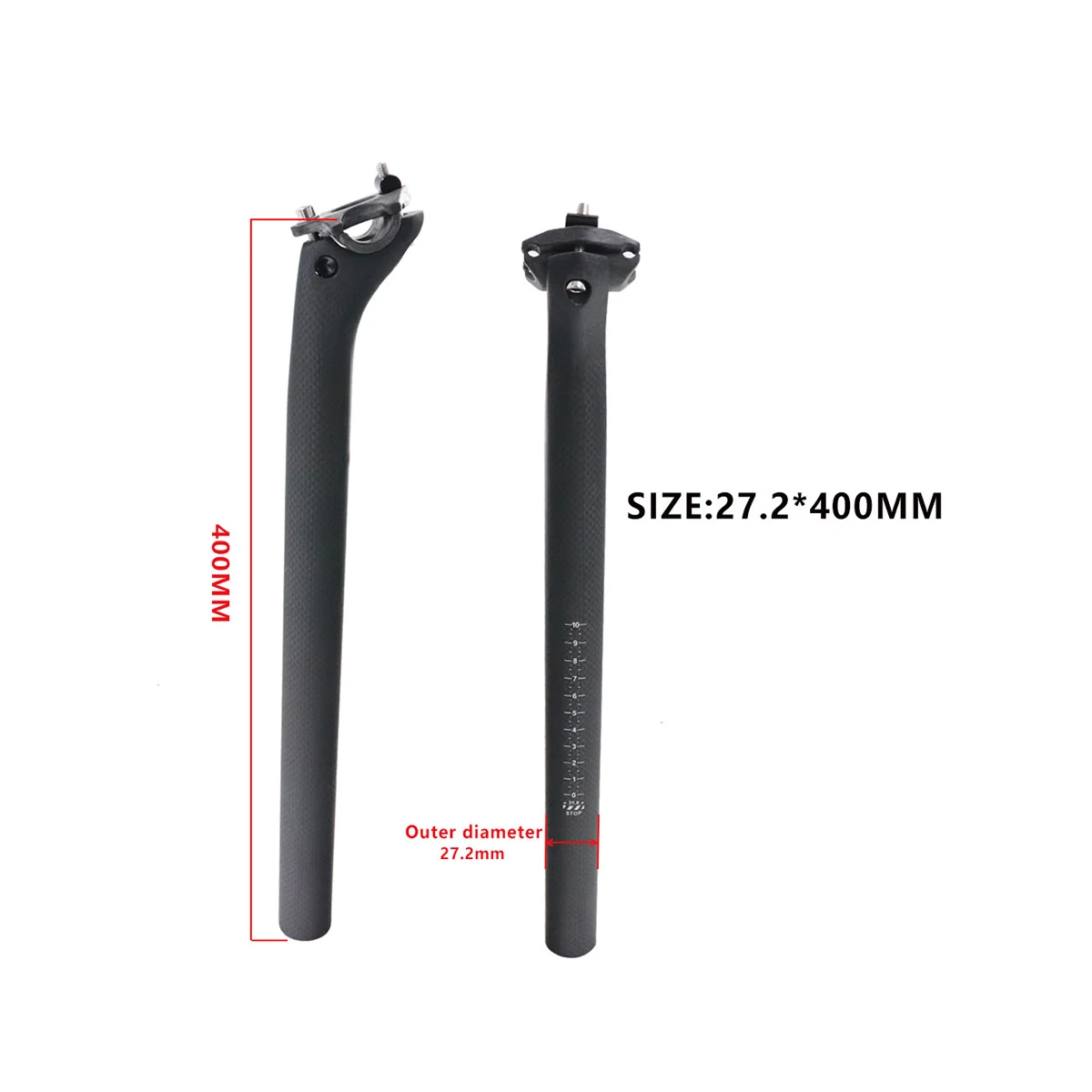 Mountain Bike Carbon SeatPost 27.2 X 400Mm Offset 20Mm Road Bike Seatpost Carbon Fiber Seatpost