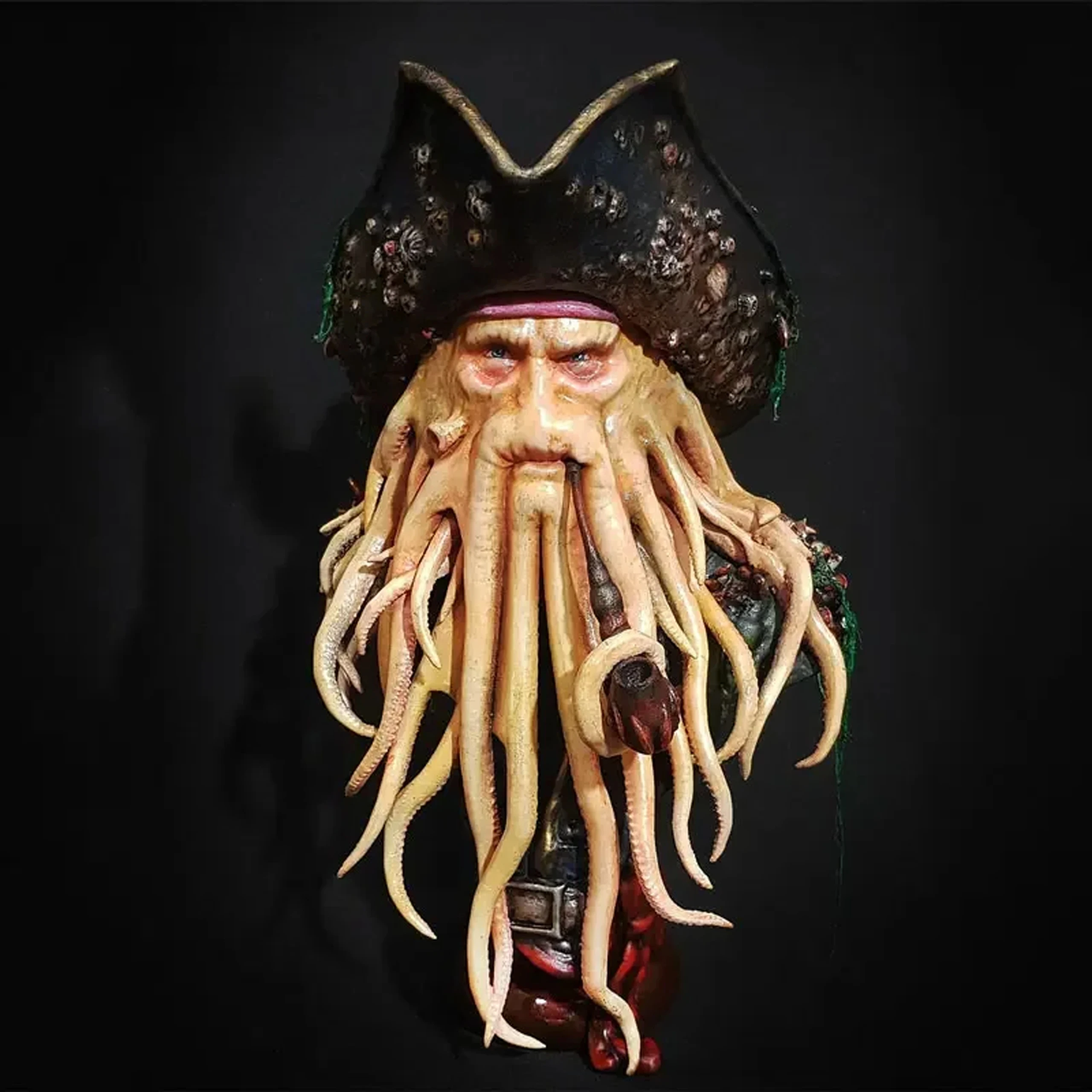 

1/10 Scale Resin Bust Pirate Davy Jones Unpainted Figures Resin Model Figurines Miniature Collection Hobby Toys