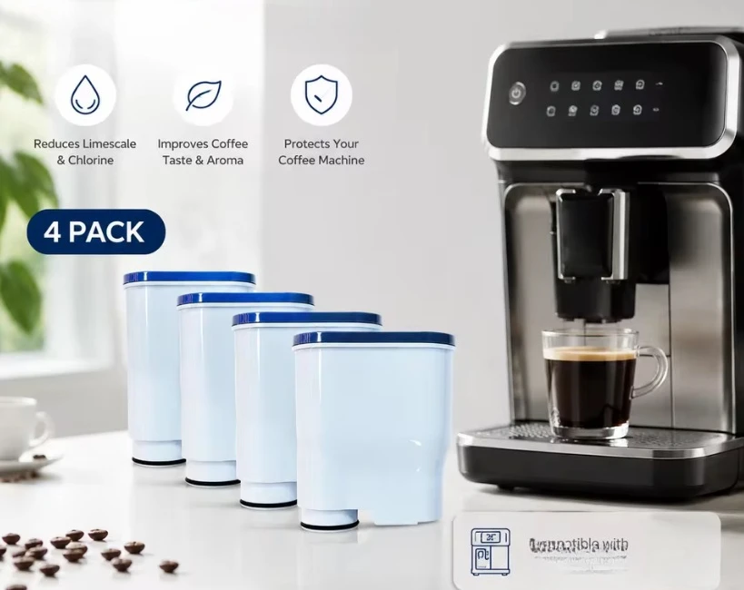 4-piece coffee machine water purifier filter CA6903 universal replacement filter soft water filter cartridge