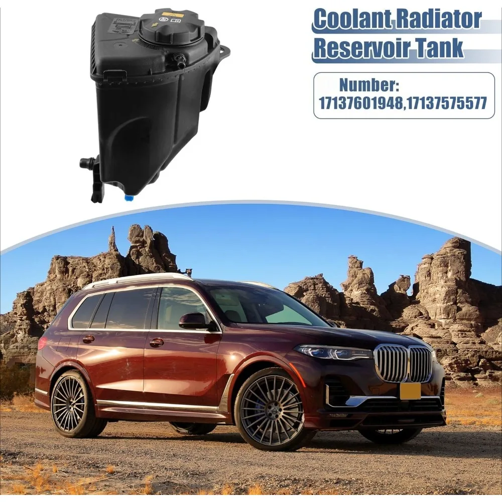 

Coolant Radiator Reservoir Tank 17137601948 Coolant Overflow Expansion Bottle with Cap and Sensor for BMW 550i E60 V8 4.4L