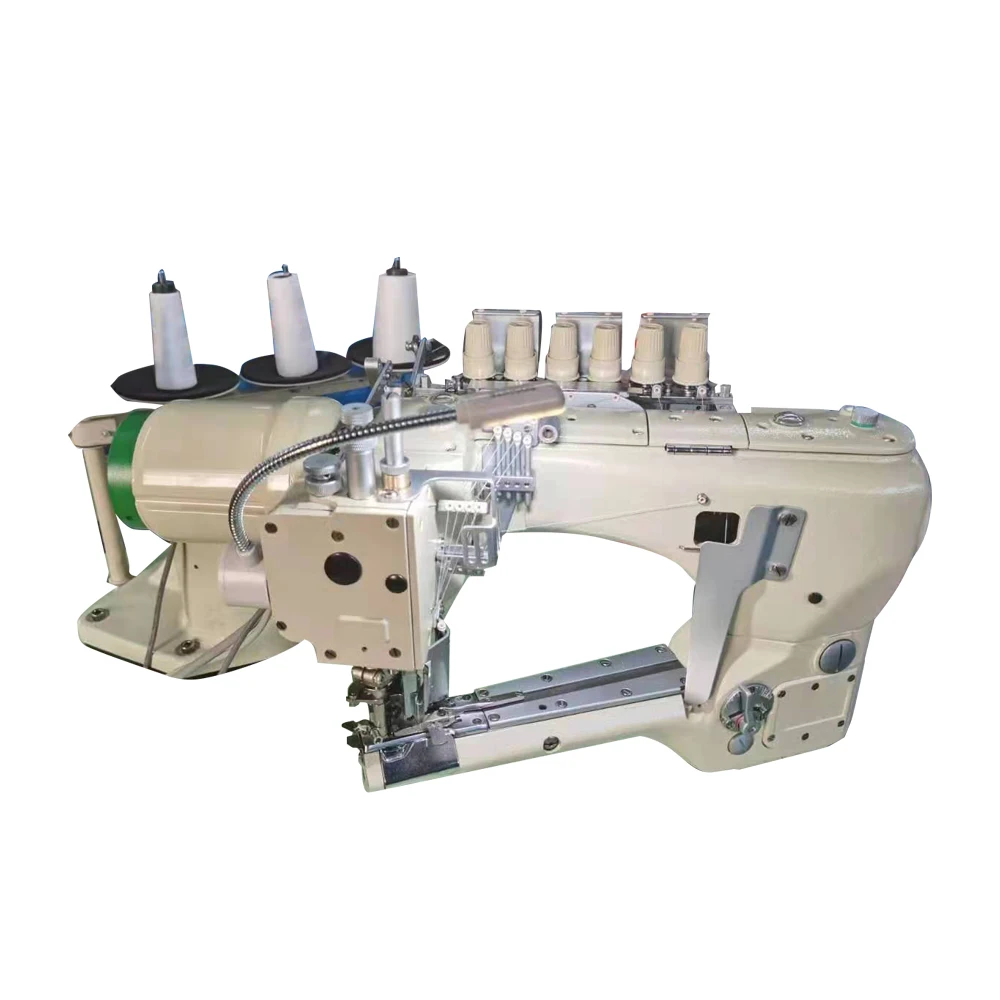 

QK-0406 Direct Drive Industrial Curved Arm 4 nee dle 6 Thread Boneless Seam Sewing Machine for Yoga, Baby Clothing