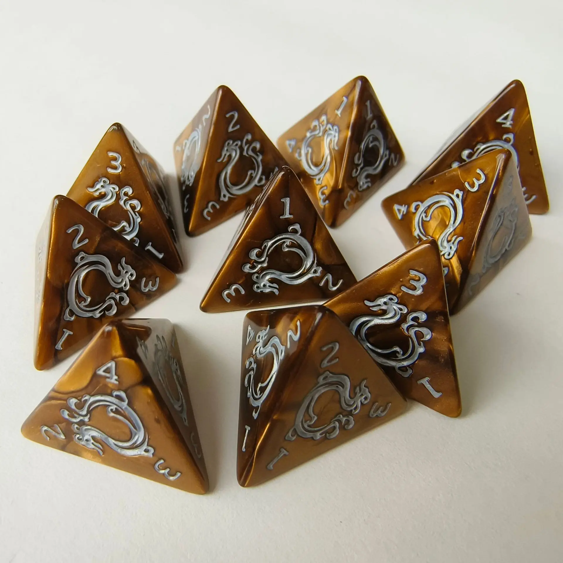 10 قطعة/الوحدة نرد متعدد السطوح 4 الوجهين D & D لعبة مجموعة نرد للعب الأدوار نادي الطرف DND TRPG الترفيه مجلس ألعاب الملحقات #3