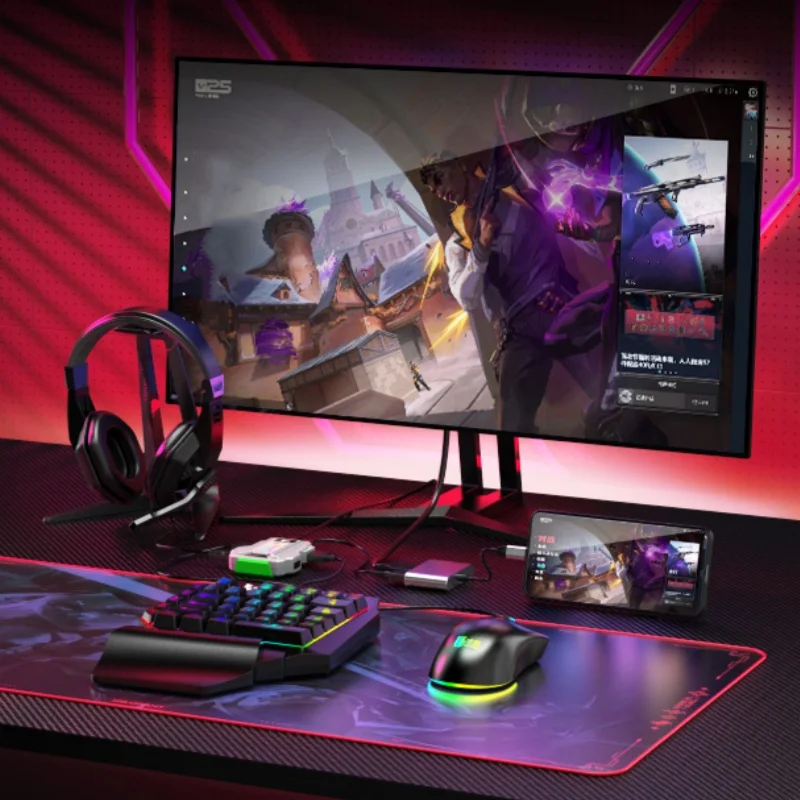 Cdragon Hunting Pro игровая клавиатура мышь конвертер адаптер Hunter Mapping проводной лежать Ying две стороны для Android