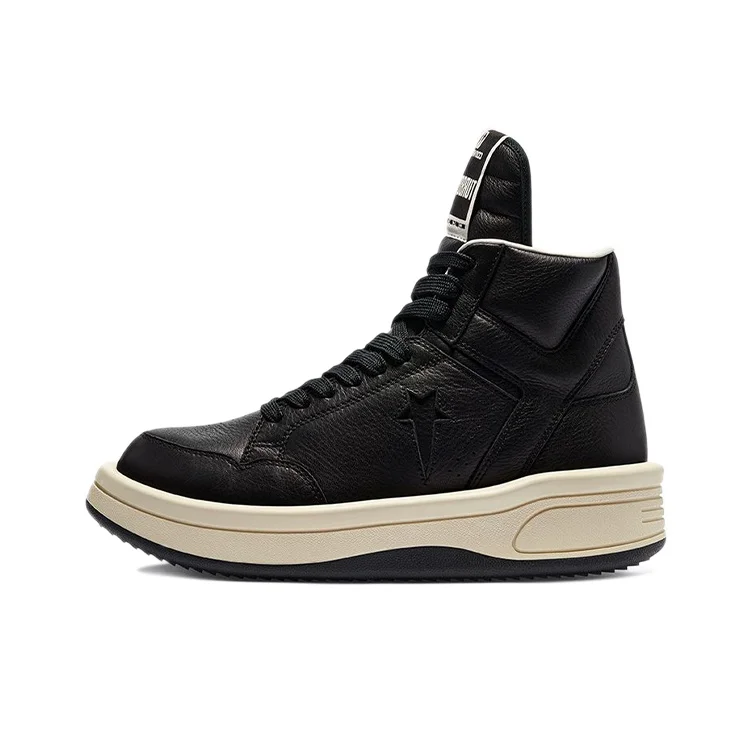 Rick Owens DRKSHDW X Converse TURBOWPN Skateboard Shoes Unisex High Top Black 172342C