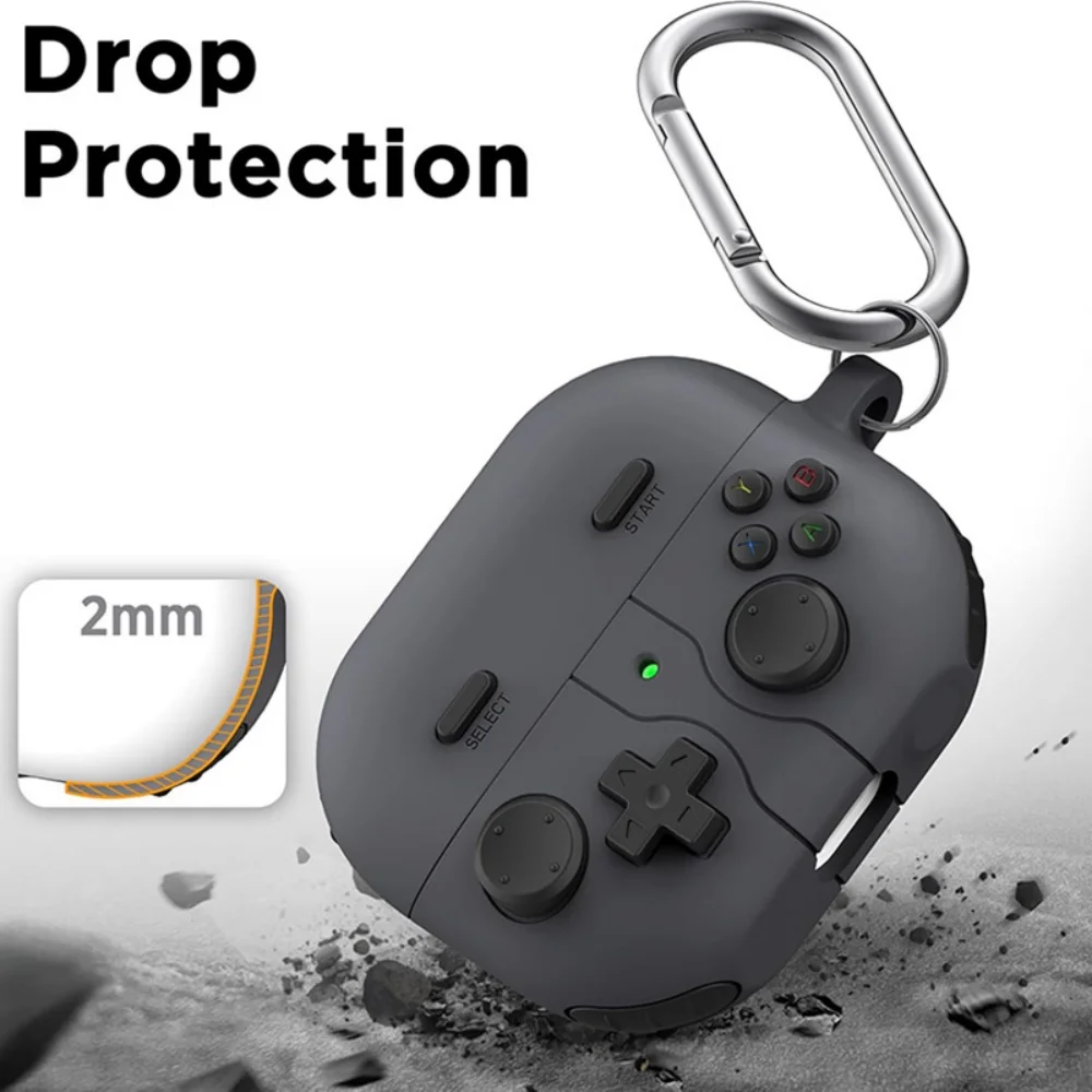 Case For Samsung Galaxy Buds 3 /Buds 3Pro with Cleaner Kit Cute Funny Cartoon Game Design Silicone Protective Case with Keychain