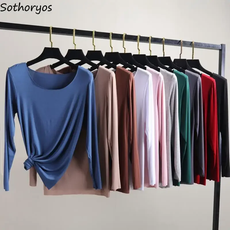 

Spring Modal Women Sleep Tops Solid Simple Basic Sleepwear Slender High Elasticity Chic Comfortable Lounge Female 10 Colors Cozy