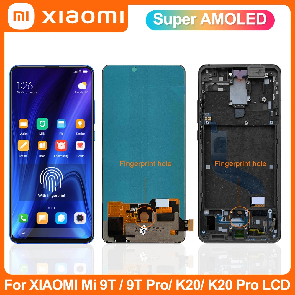 

6.39" Super AMOLED For XIAOMI Mi 9T / 9tPro LCD Display Touch Screen Digitizer Assembly Replacement For Redmi K20 / K20Pro LCD