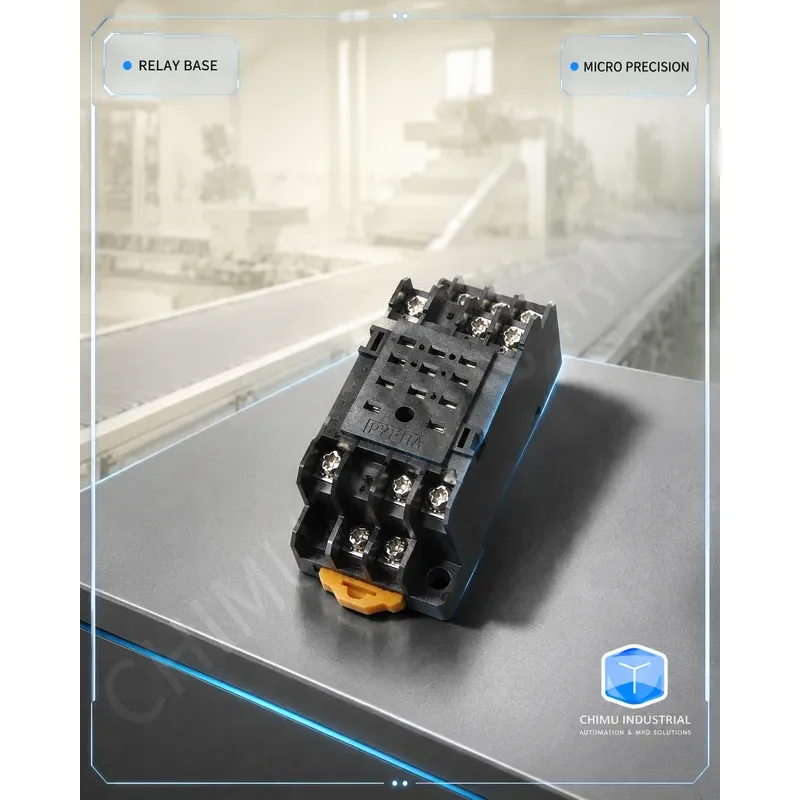【CHIMU INDUSTRIAL】 Small Middle Relay HH53PL MY3NJ for PYF11A 11 Pin Socket Base Copper Parts Factory Direct Sales