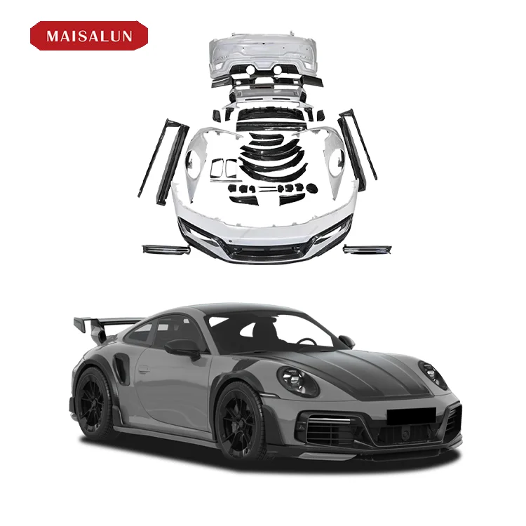 Dry Carbon Fiber Car Bumper GT Street R Style Body kit ForPorsche 911 991.2 Upgrade to GT  Street R Bodykit