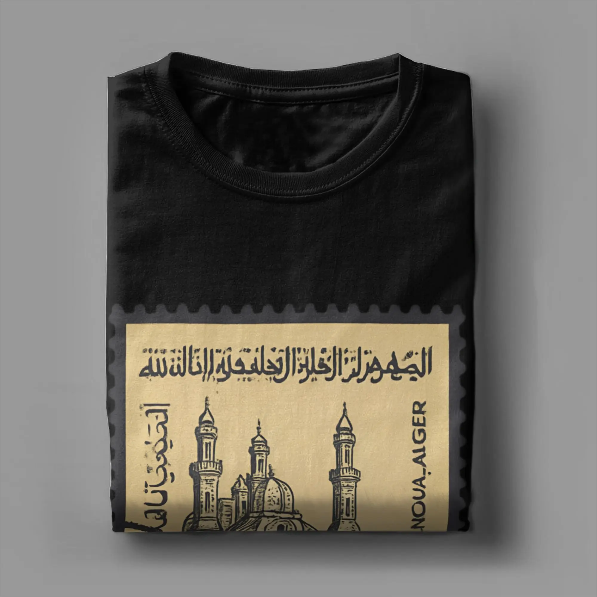 

Мужские футболки Selecto Algeria, винтажная футболка из 100% хлопка, футболка с короткими рукавами, топы с круглым вырезом, идея подарка