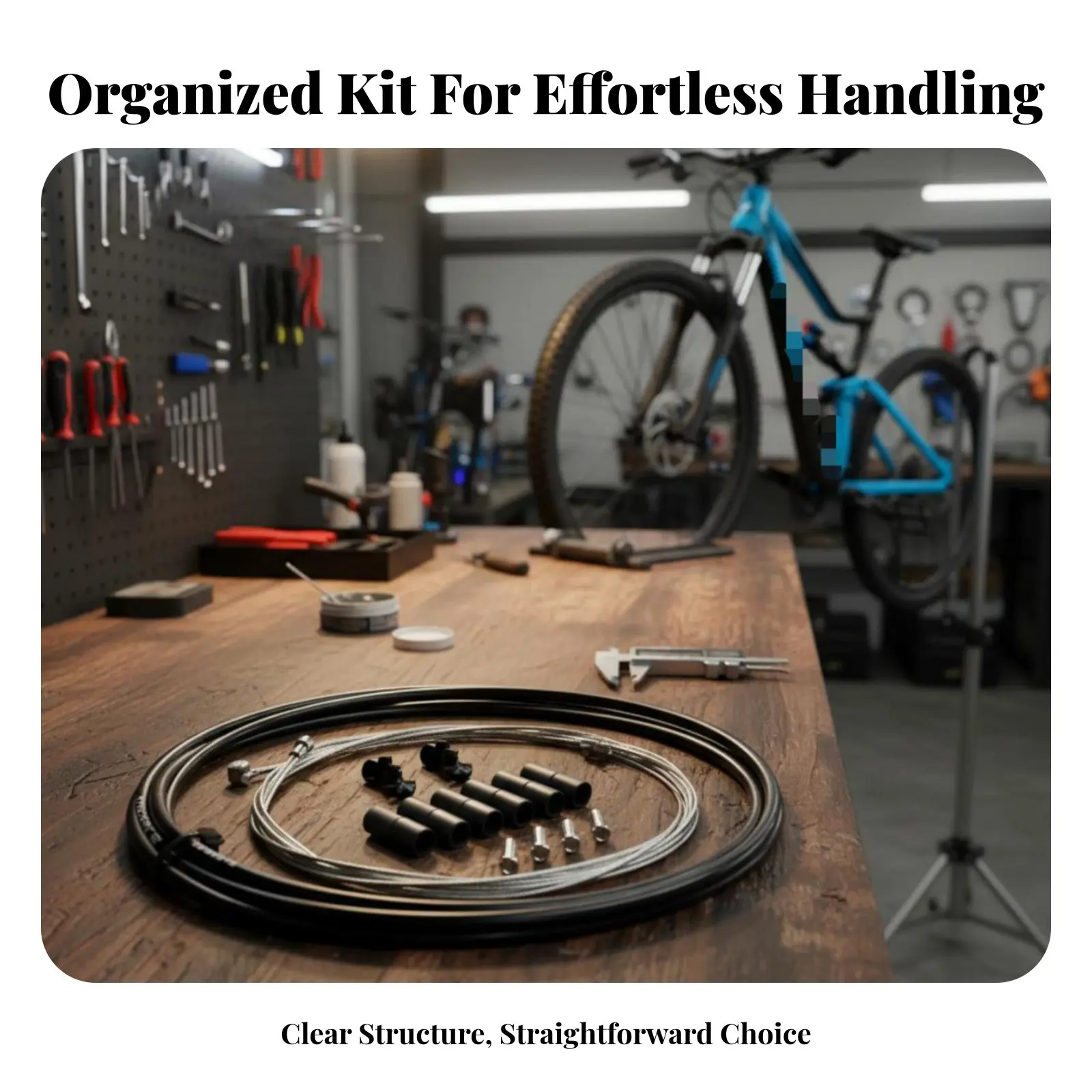 

Комплект тросов для велосипедных тормозов и переключателей передач из высокоуглеродистой стали, набор тросов для велосипедных тормозов, комплект велосипедных тросов, легкий в установке PTEE внутренний трос