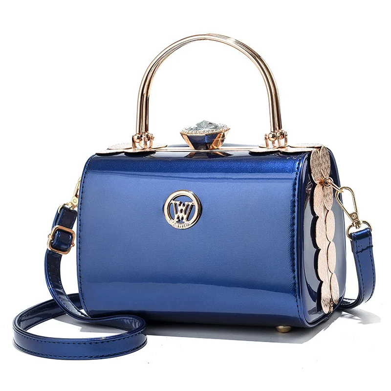 

Fashion Brand Designer Ladies Handbag Bright Leather Bridal Bag New Small Square Bag Shoulder Bag Quality Ladies Messenger Bag