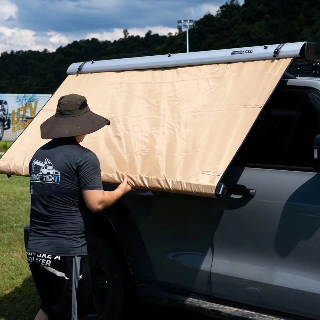 l RONIX Caixa de alumínio Toldo retrátil lateral do carro Tenda superior do teto Toldo do carro