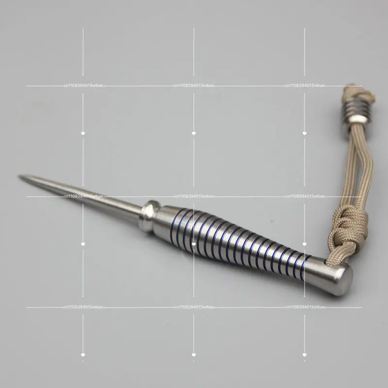 TC4 Titanium Alloy EDC Tool | Hidden Dual-Function Tea Needle & Awl | Hand-Baked Color | Portable Detachable Outdoor Accessory