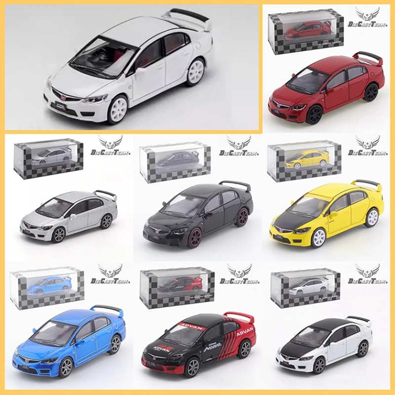 

Diecast DCT 1:64 Scale Honda Civic Type-R FD2 Alloy Car Model Static Decoration Collectibles Gift Toys