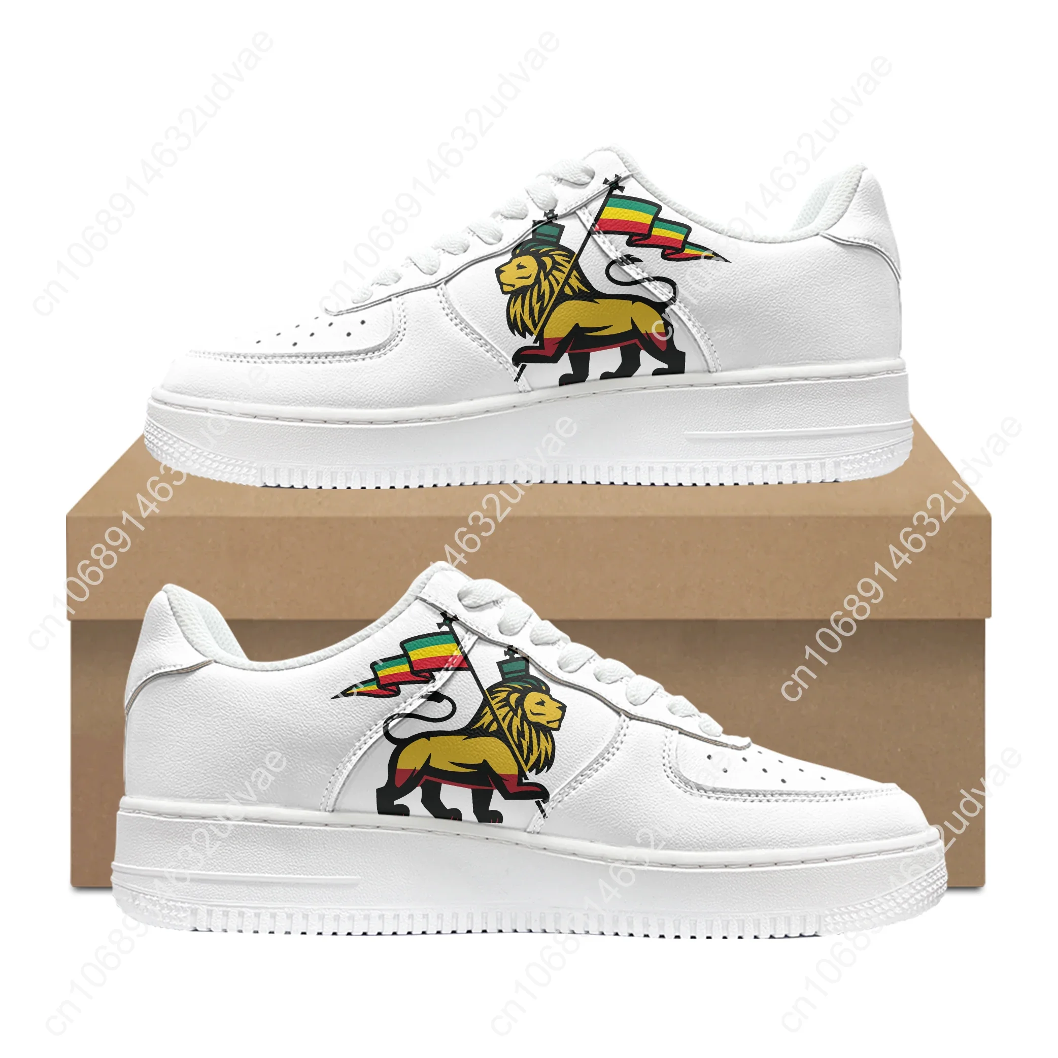 

Reggae Rastafarian Rasta Rastafari Lion Of Judah AF Basketball Mens Womens Sports Running Flats Force Sneakers Mesh Custom Shoe