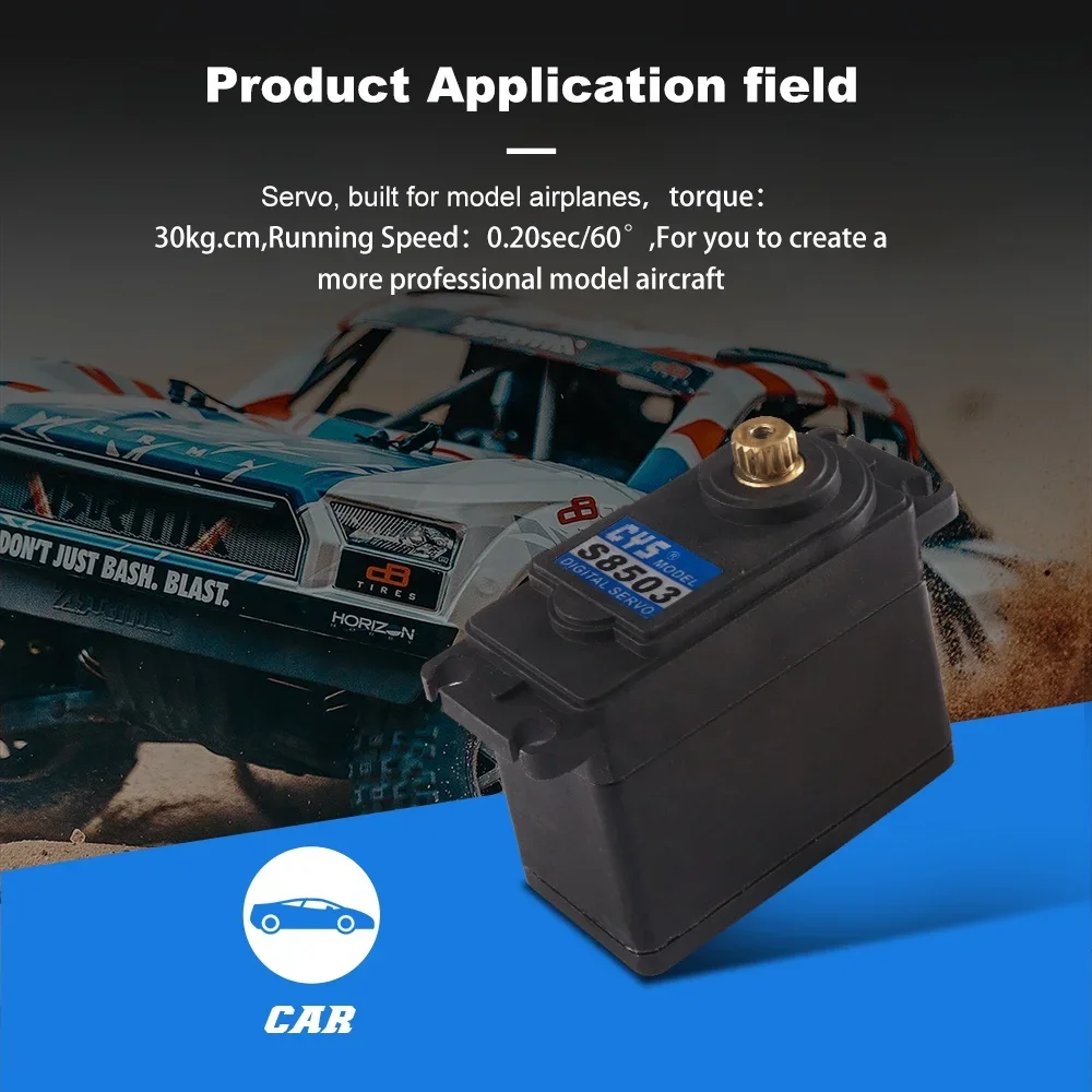 CYS-S8503 30kg High Torque Digital Servo JR Plug 17T Metal Gear HV Servo for 1:5 RC Car Redcat HPI Baja 5B SS RC Car Truck Robot