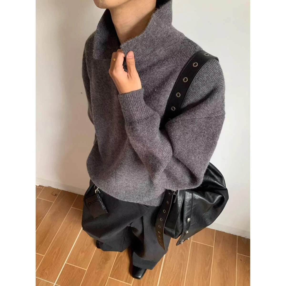 

Повседневный вязаный свитер в американском стиле ретро с v-образным вырезом, мужской цветной открытый кардиган, зимняя верхняя одежда, свободный крой, длинный све