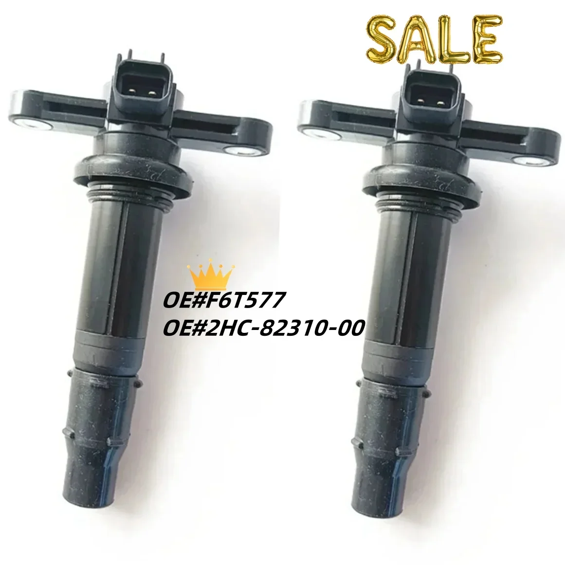 

2PCS MOTORCYCLE IGNITION COIL FOR YAMAHA F6T577 2HC-82310-00 2HC8231000 IGNITION COIL PACK DQG3199Q
