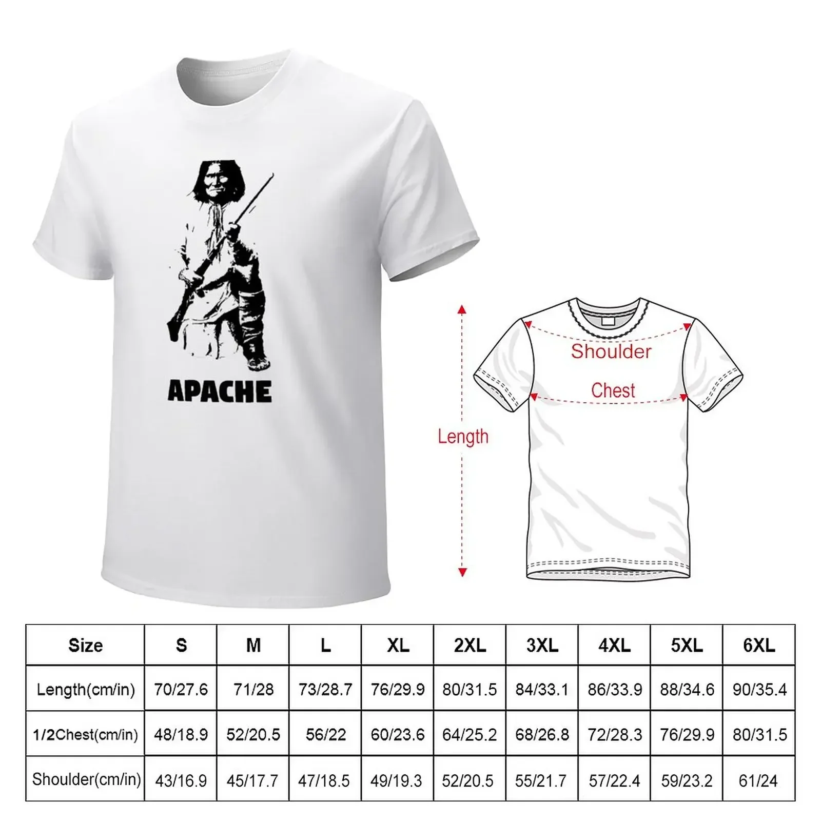 Apache native american indian T-Shirt plus size clothes plain t shirts for men graphic