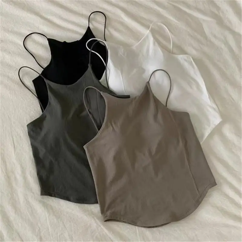 

French Chic Camisole For Women With Breast Pads For Outer Wear All-in-one Back Underwear Design To Wrap Their Breasts Products