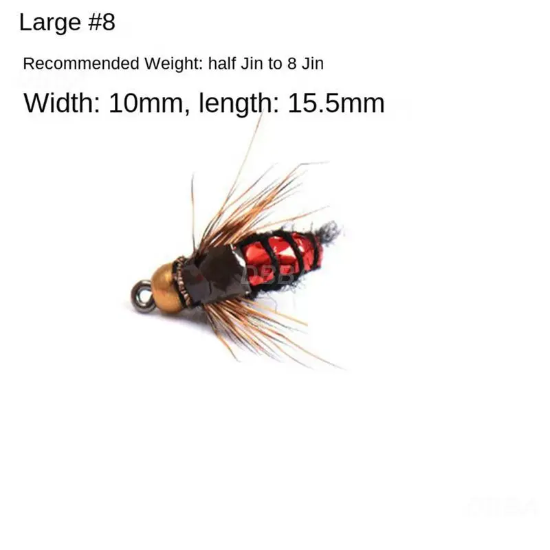 Artificial Swimbait High Simulation Kung Fu Little Fly Fish Accessories Fly Hook Fake Bait Realistic Multi-size For Fishing