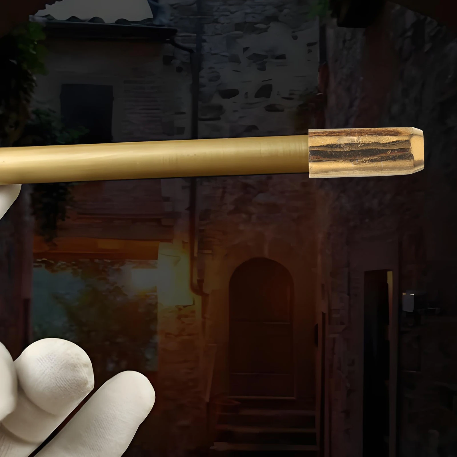 2 pz Feng Shui Dowsing Rod Parti In Metallo Frontale Estremità Spine di Precisione Per Acqua Tesoro Individuazione Divinazione Accessori Novità