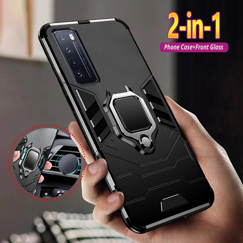 Case For Huawei Nova 7 7i 6 SE 5T 5Z 5 Pro 4E 3E 4 3 3I 4G 5G Armor Shock Proof Magnetic Bracket Phone Cover Coque