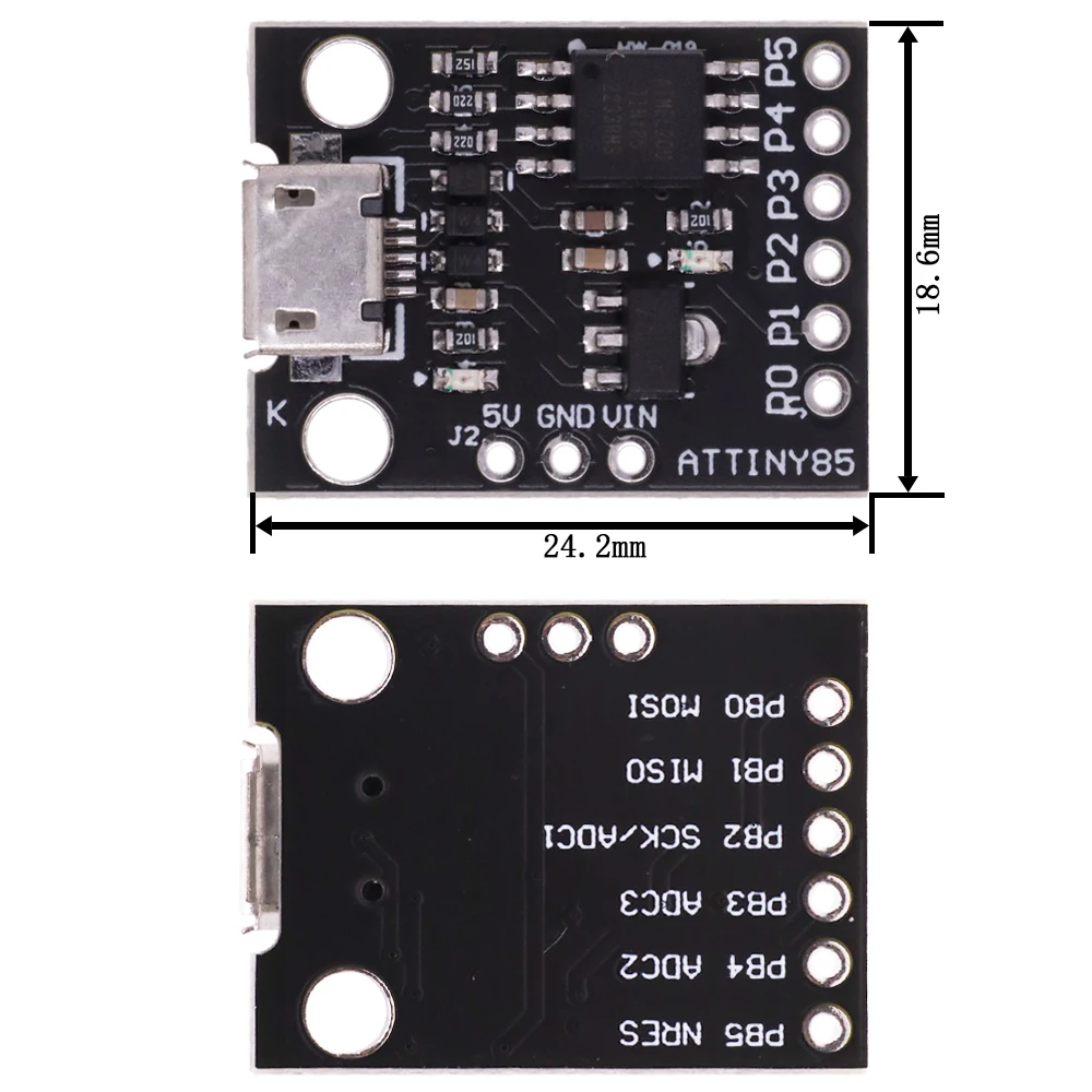 ATTINY Blue Black TINY85 Digispark Kickstarter Micro TYPE-C Development Board ATTINY85 module for Arduino IIC I2C USB ATTINY45